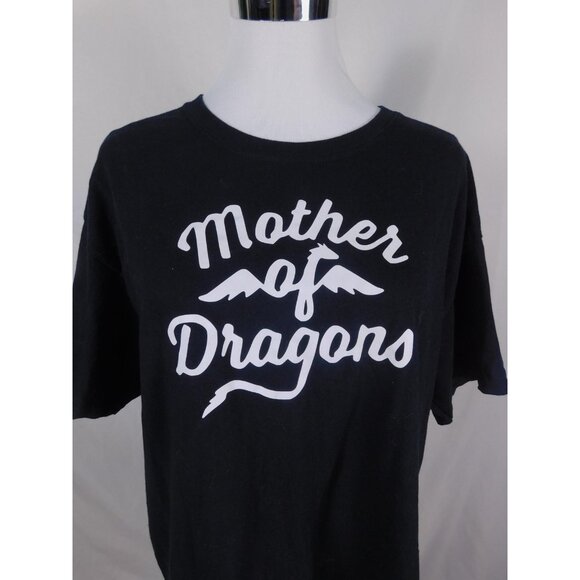 Mother of Dragons Shirt Womens Large Black Graphic Short Sleeve Crewneck T-Shirt - Picture 2 of 8